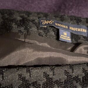 Brooks Brothers Black Patterned Skirt LIKE NEW UNWORN
